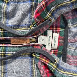 L.L. Bean Multicolor Plaid Hoodie